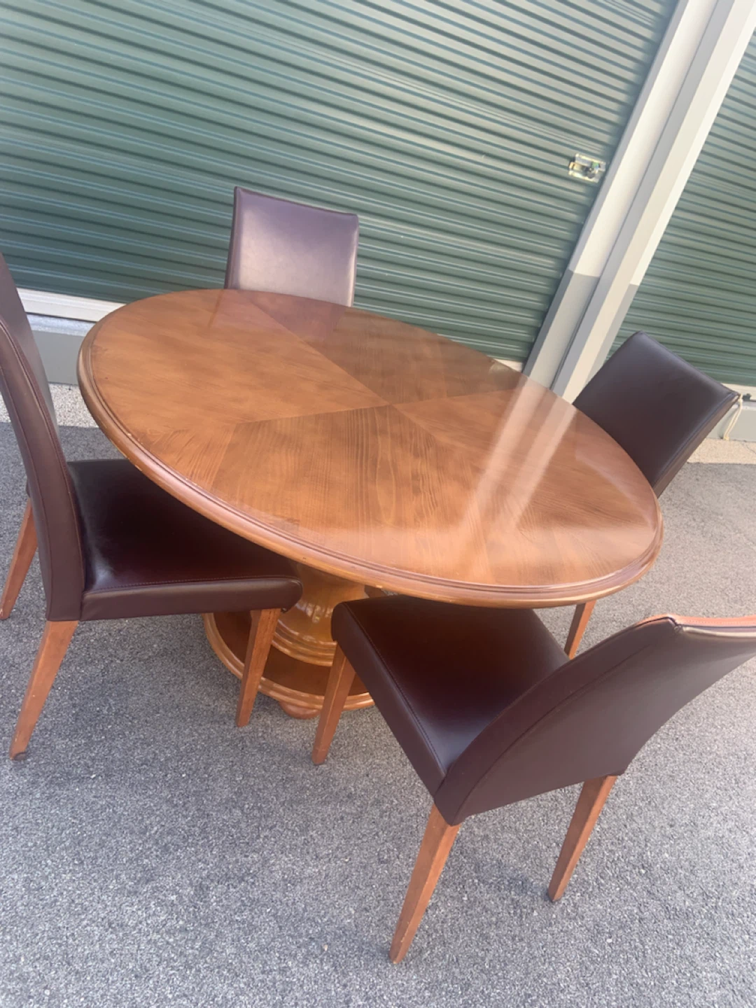 Oval Dining Table with 4 Chairs