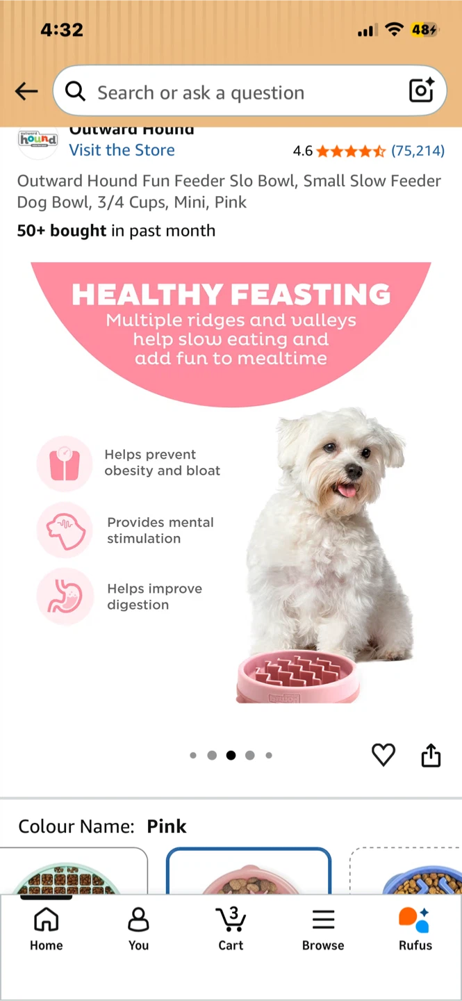 Tiny Dog/Cat Slow Feeder Bowl - photo 5