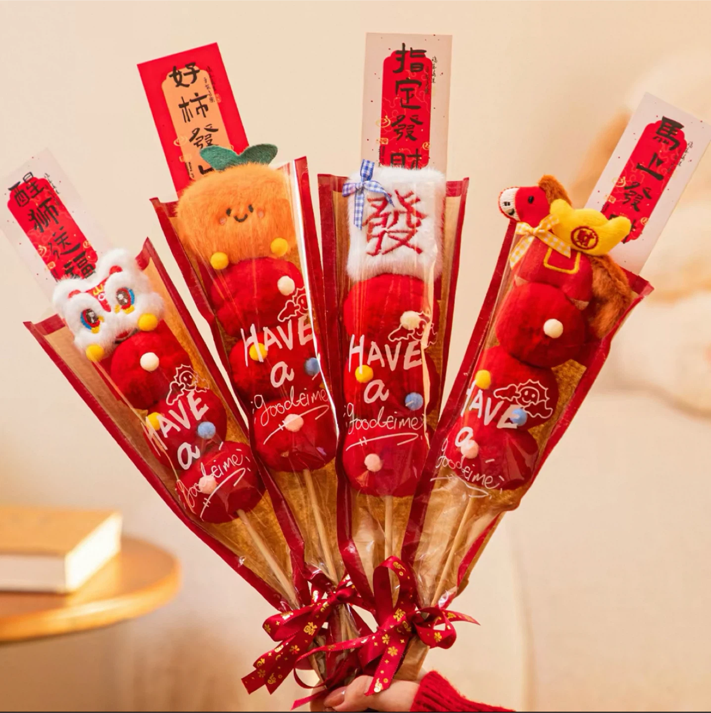 Plush Tanghulu Bouquet (Set of 4)
