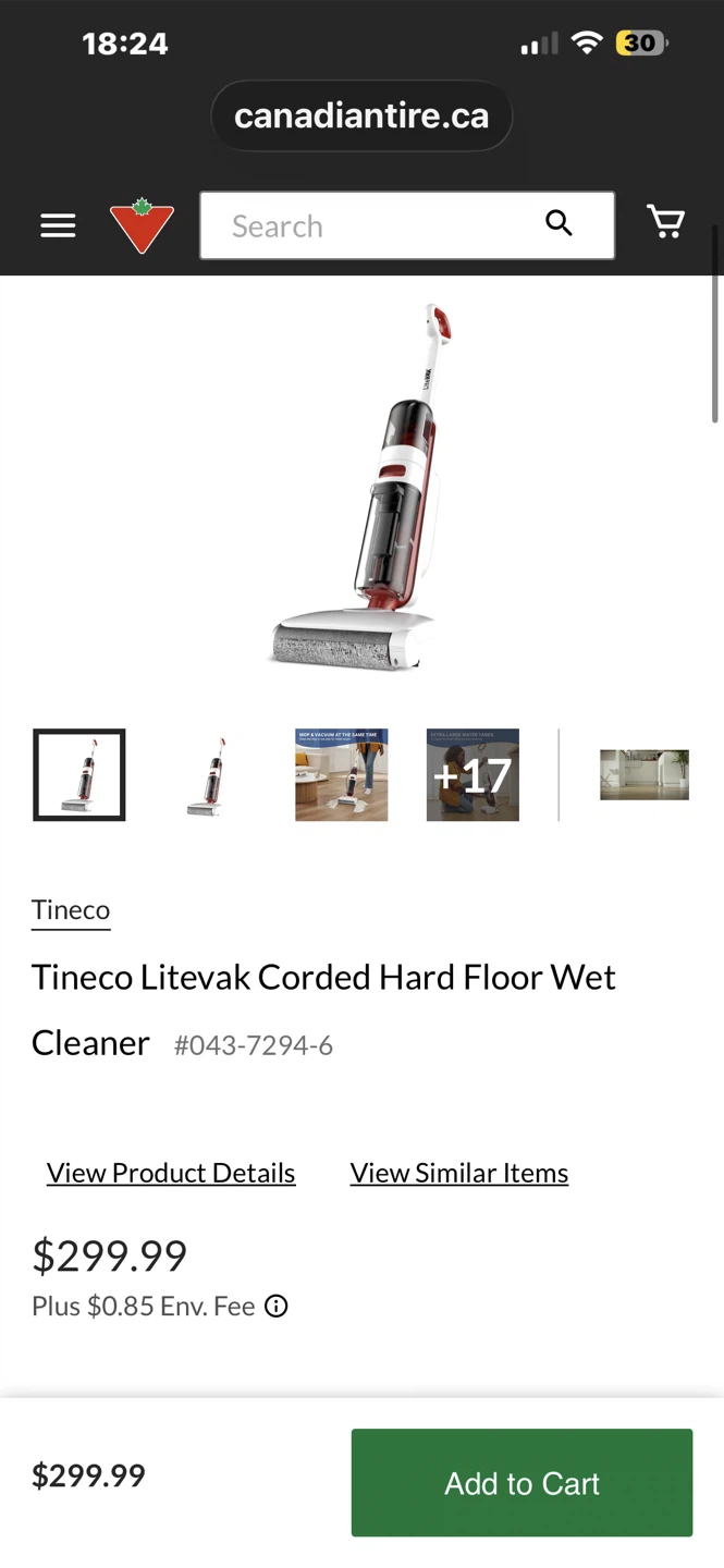 Tineco Litevak Corded Floor Washer - photo 2