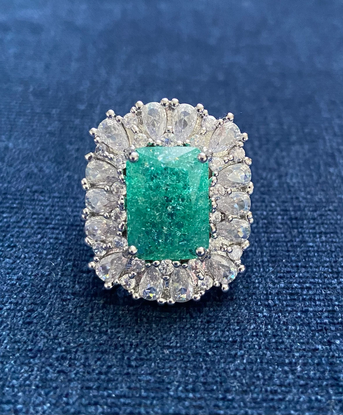 New Emerald plated ring for women - photo 4