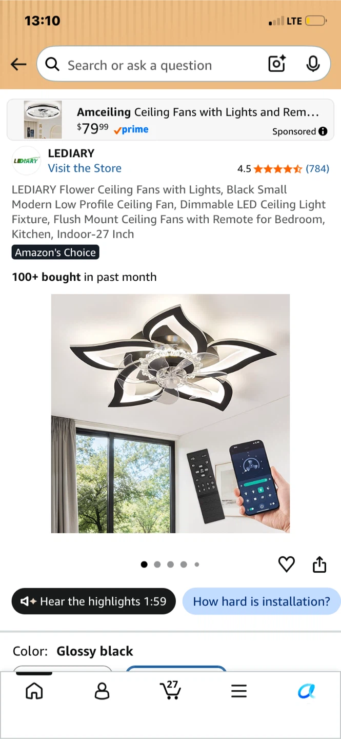 27” fan . Brand new
