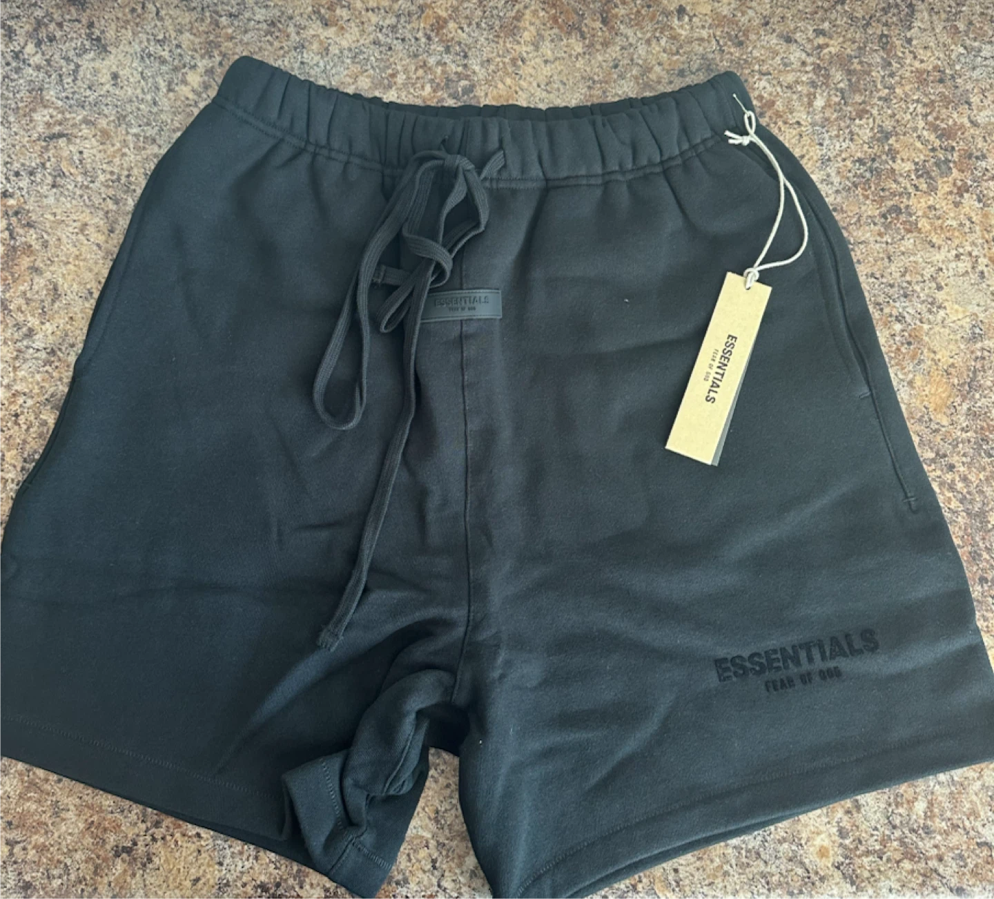 Black essential shorts size medium