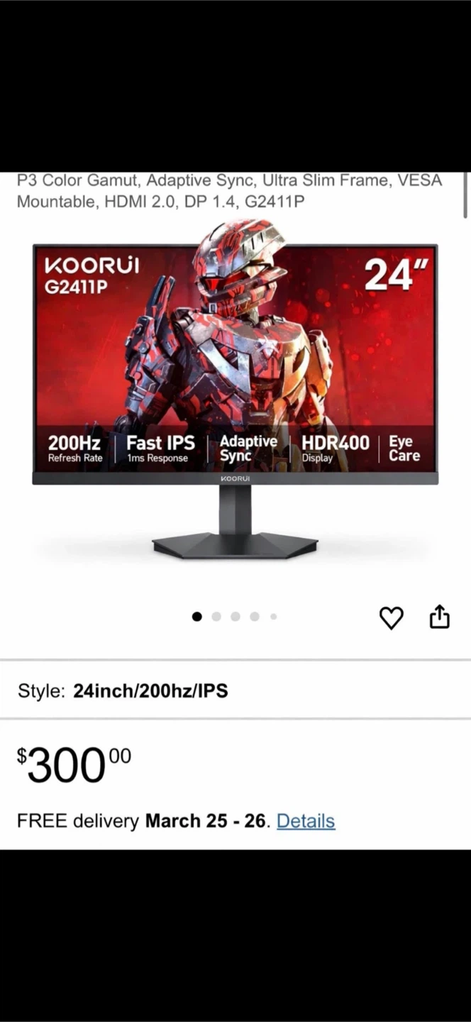 KOORUI G2411P 24" Gaming Monitor - photo 4