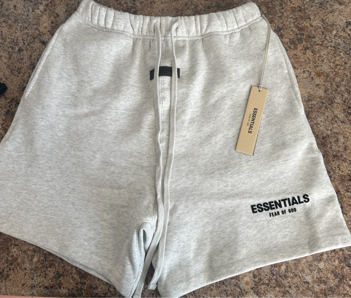 Light oatmeal essentials short size small