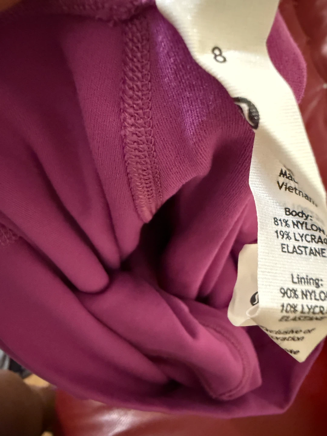 Lululemon Align High-Rise Bike Shorts - Vivid Plum - Size 8 - photo 3