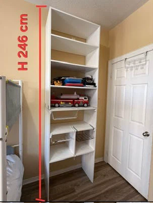 White Tall Bookshelf / Storage Unit