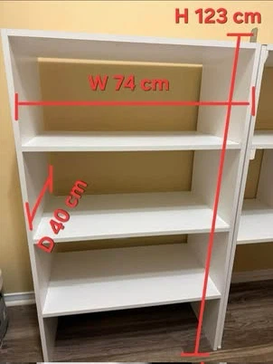 White Tall Bookshelf / Storage Unit - photo 5