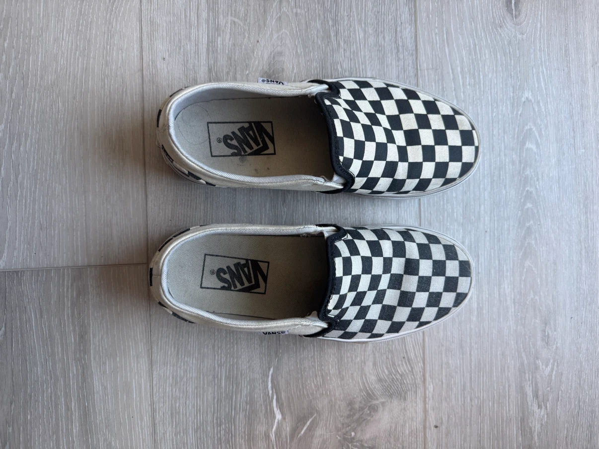 Vans Checkerboard Platform Slip Ons