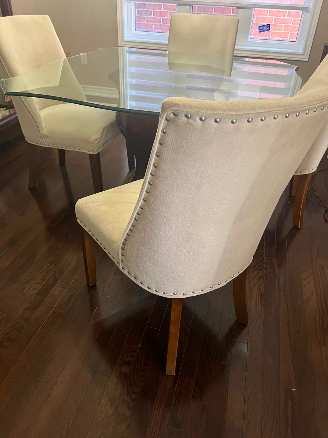 Glass Dining Table with Wooden Base - photo 2