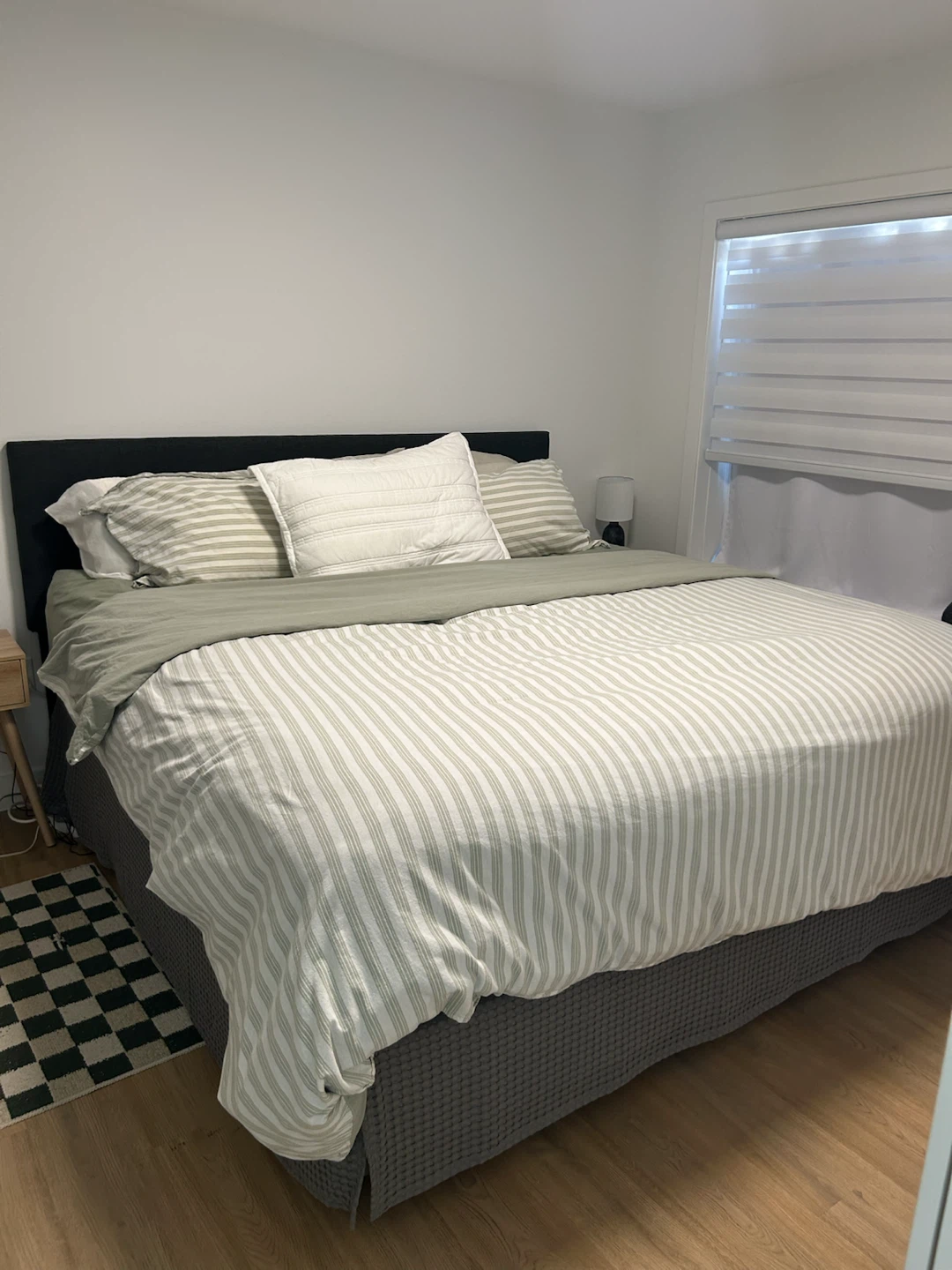 King bed frame and headboard