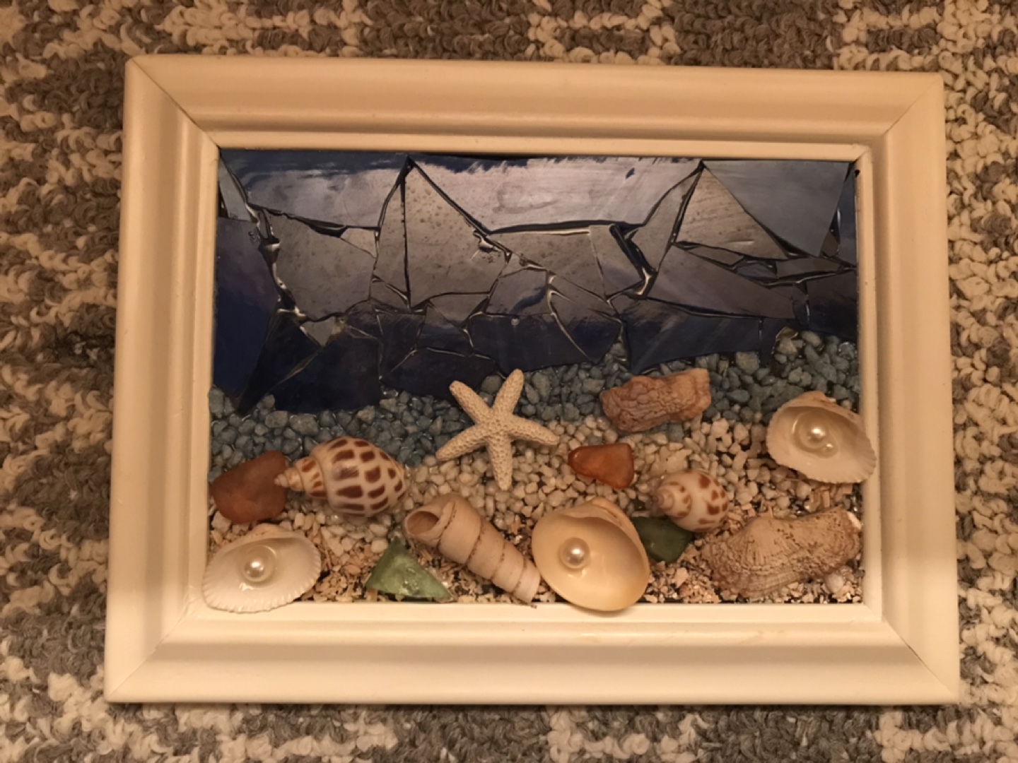 Beach Scene Shadow Box Art by Debbie Kennell