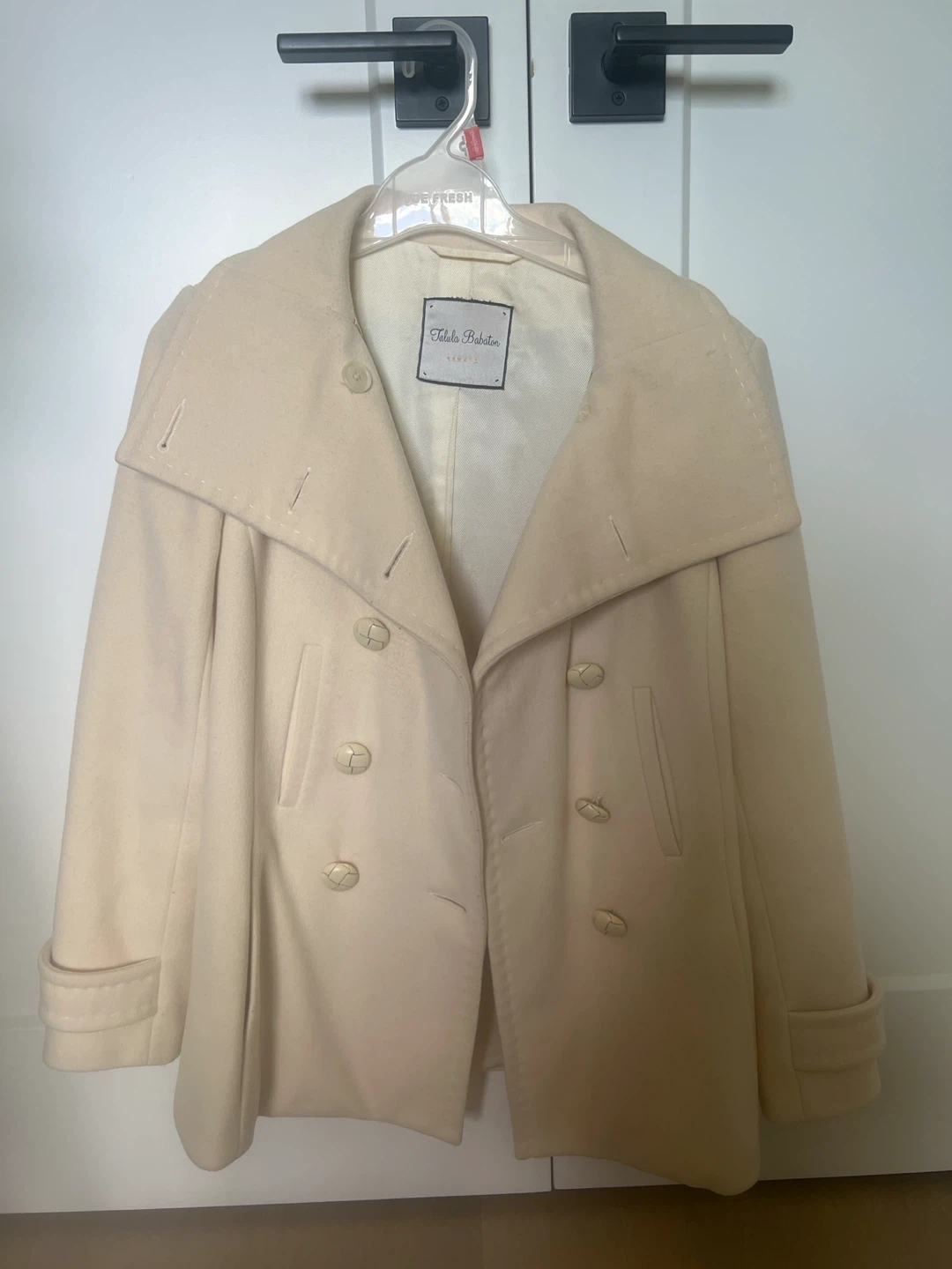 Talula Babaton Cream Wool Blend Peacoat - XSmall