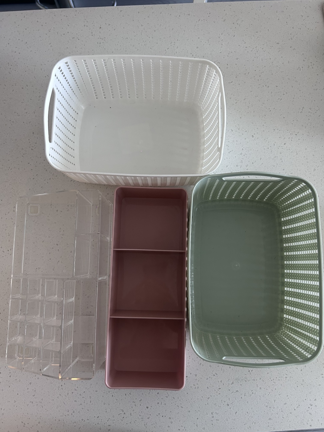 Assorted Storage Bins and Organizer