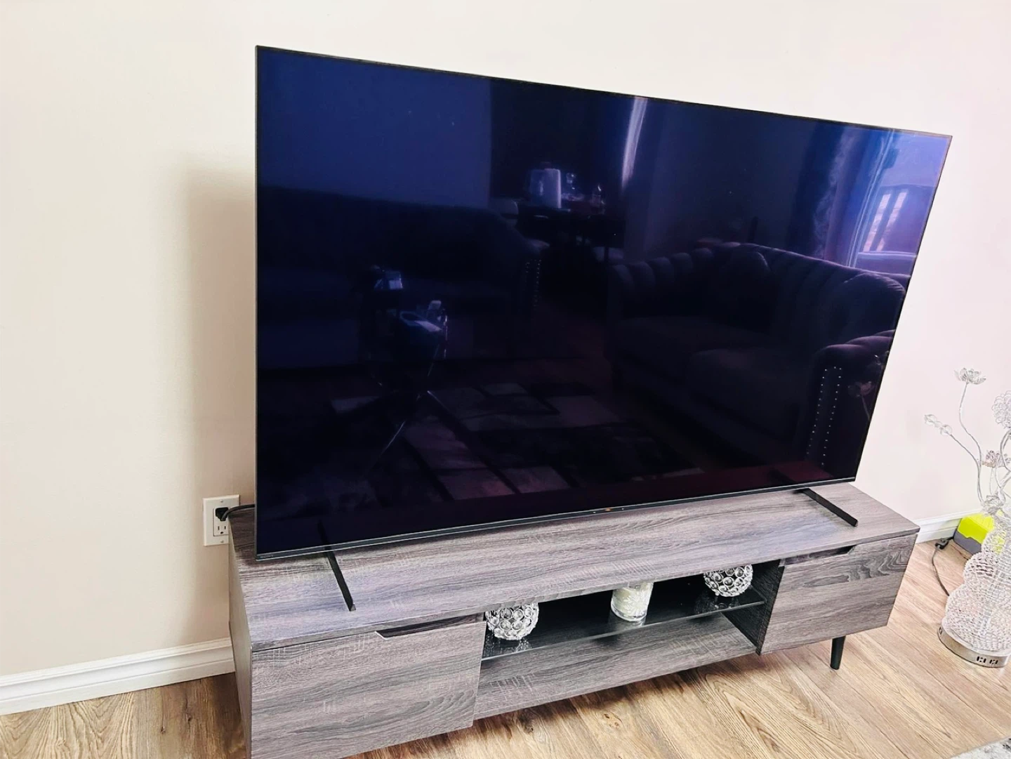 Wayfair TV Stand / Entertainment Unit – Grey Wood Finish - photo 2