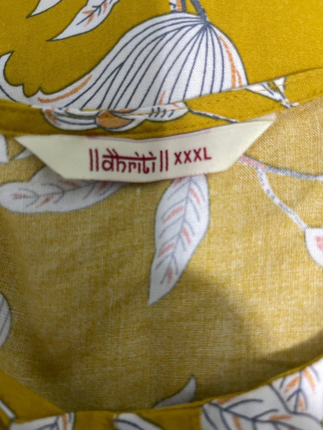 Indian Pakistani Kurti XXXL Mustard Floral - photo 5