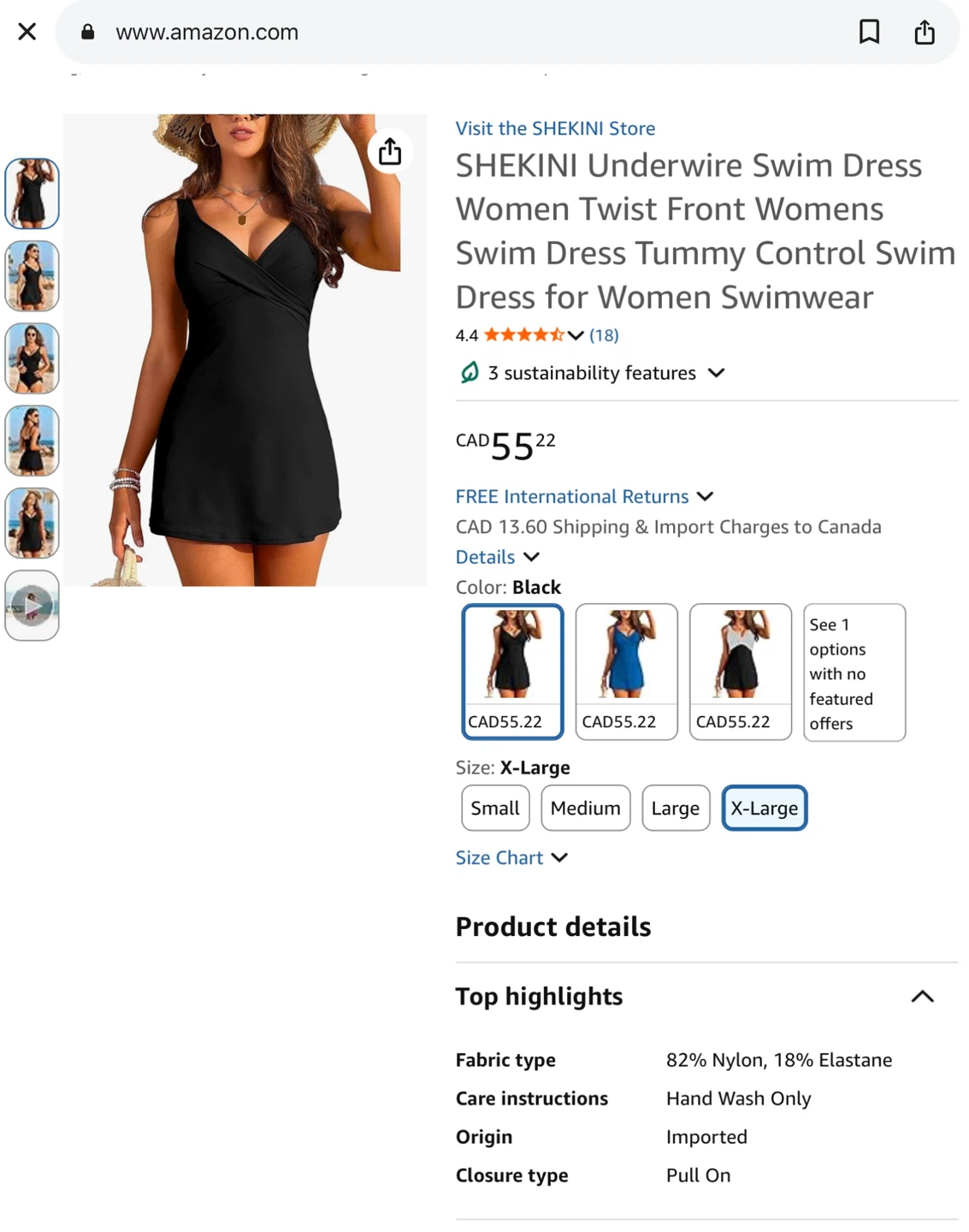 New classy Women's Underwire Swim Dress size XL - photo 3