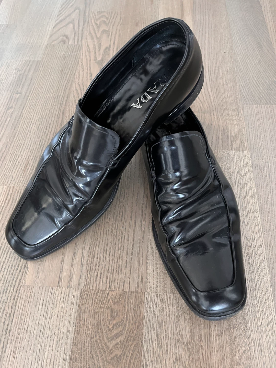 Prada Black Leather Loafers - Size 8 - photo 3