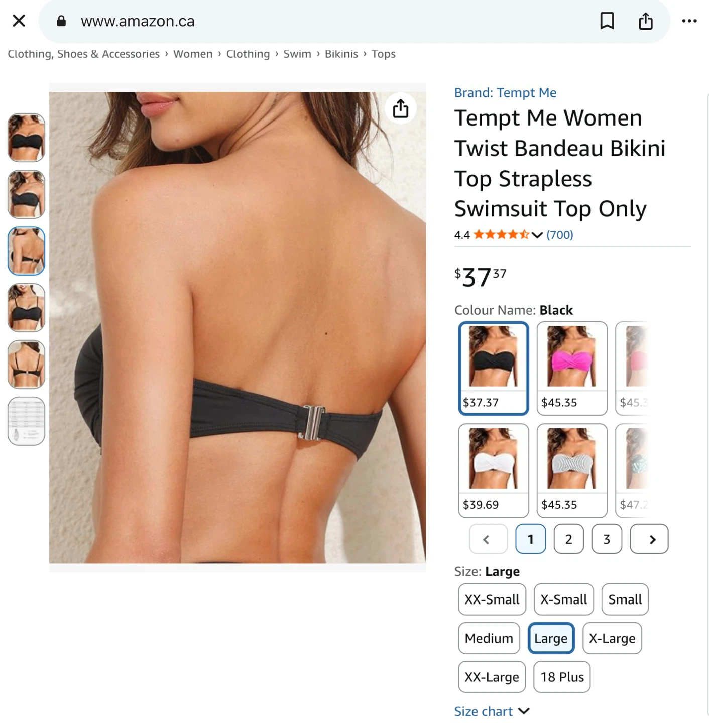 Tempt Me Women Twist Bandeau Bikini - L - photo 5