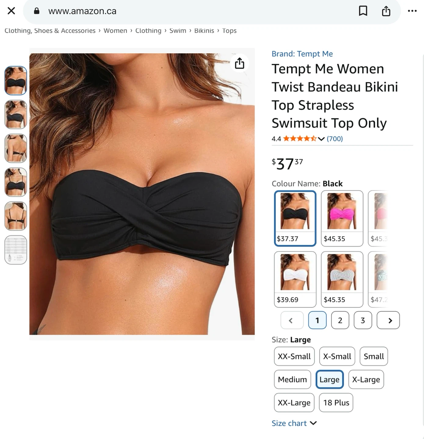Tempt Me Women Twist Bandeau Bikini - L - photo 2