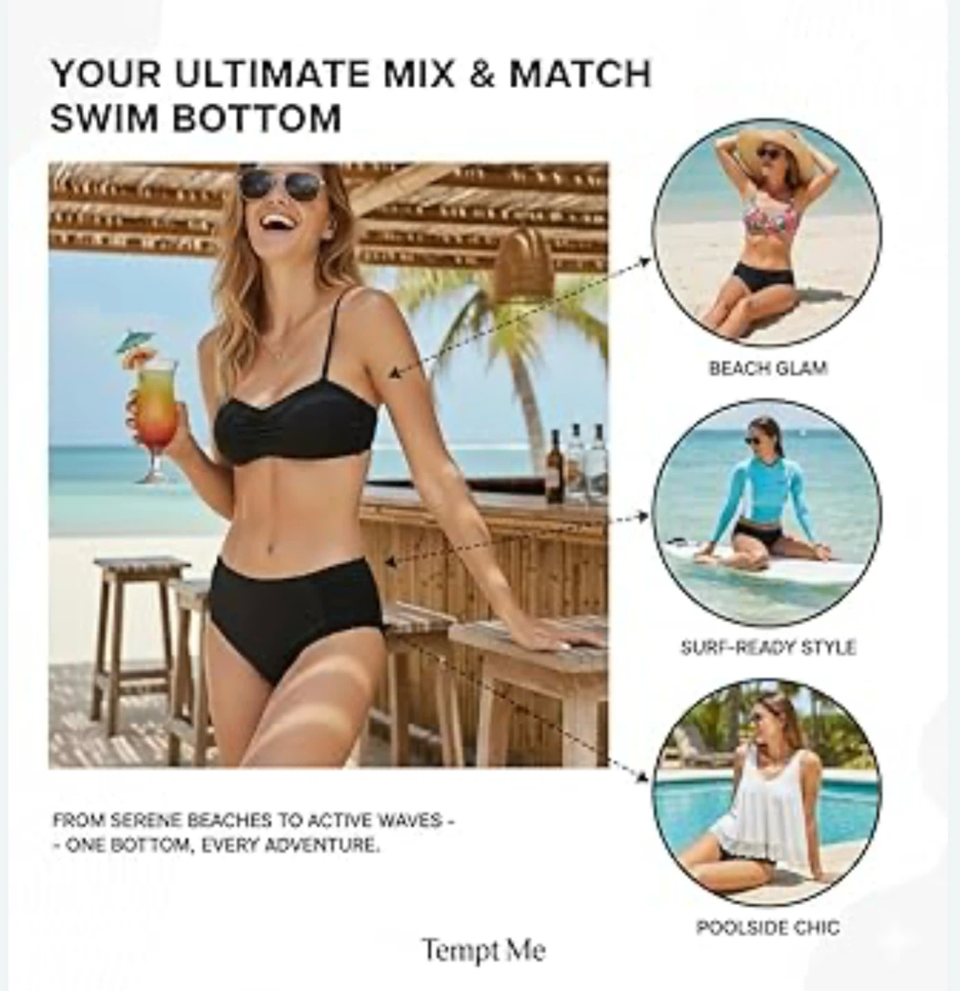 Tempt Me Women Twist Bandeau Bikini - L - photo 3