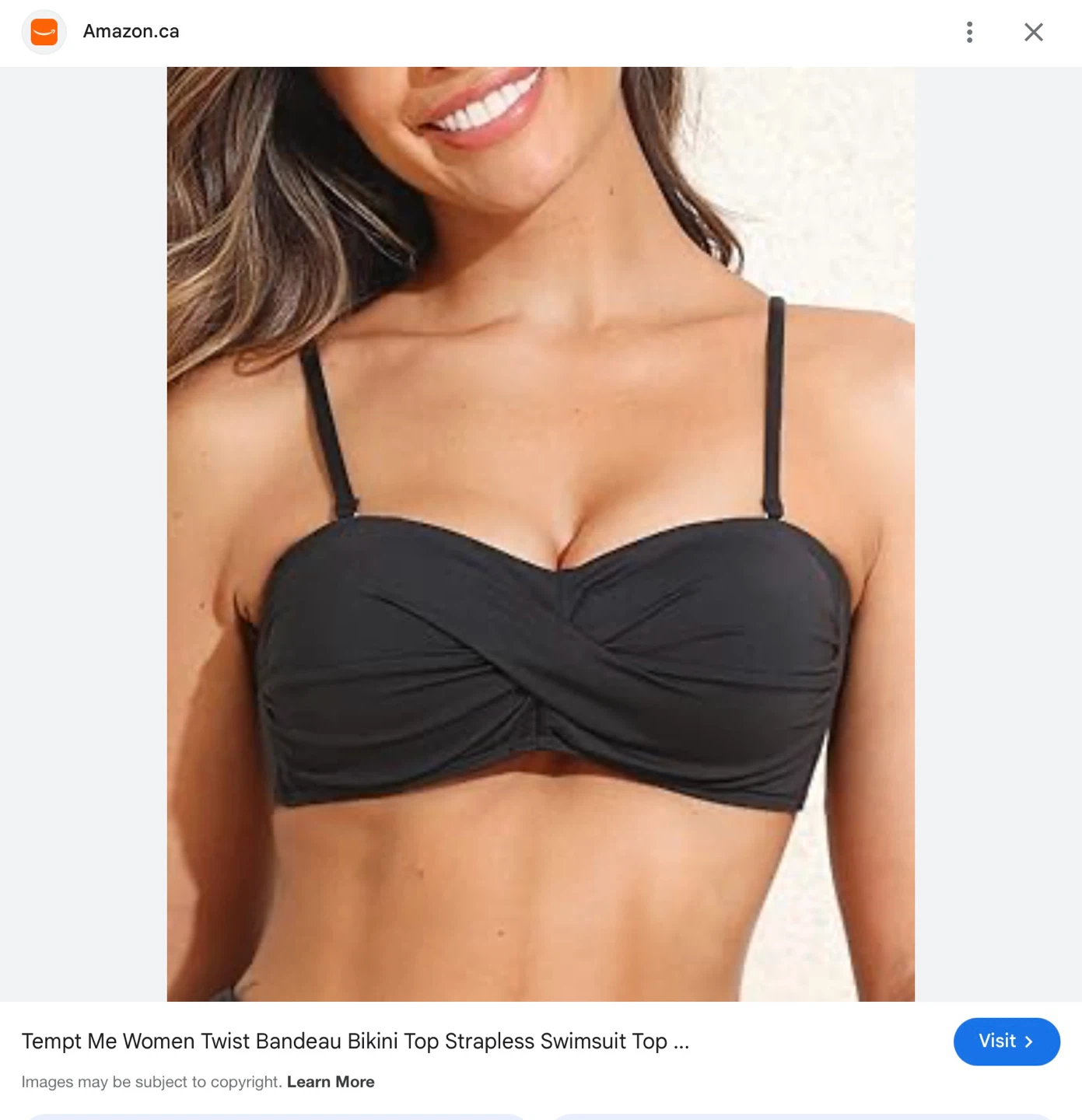 Tempt Me Women Twist Bandeau Bikini - L