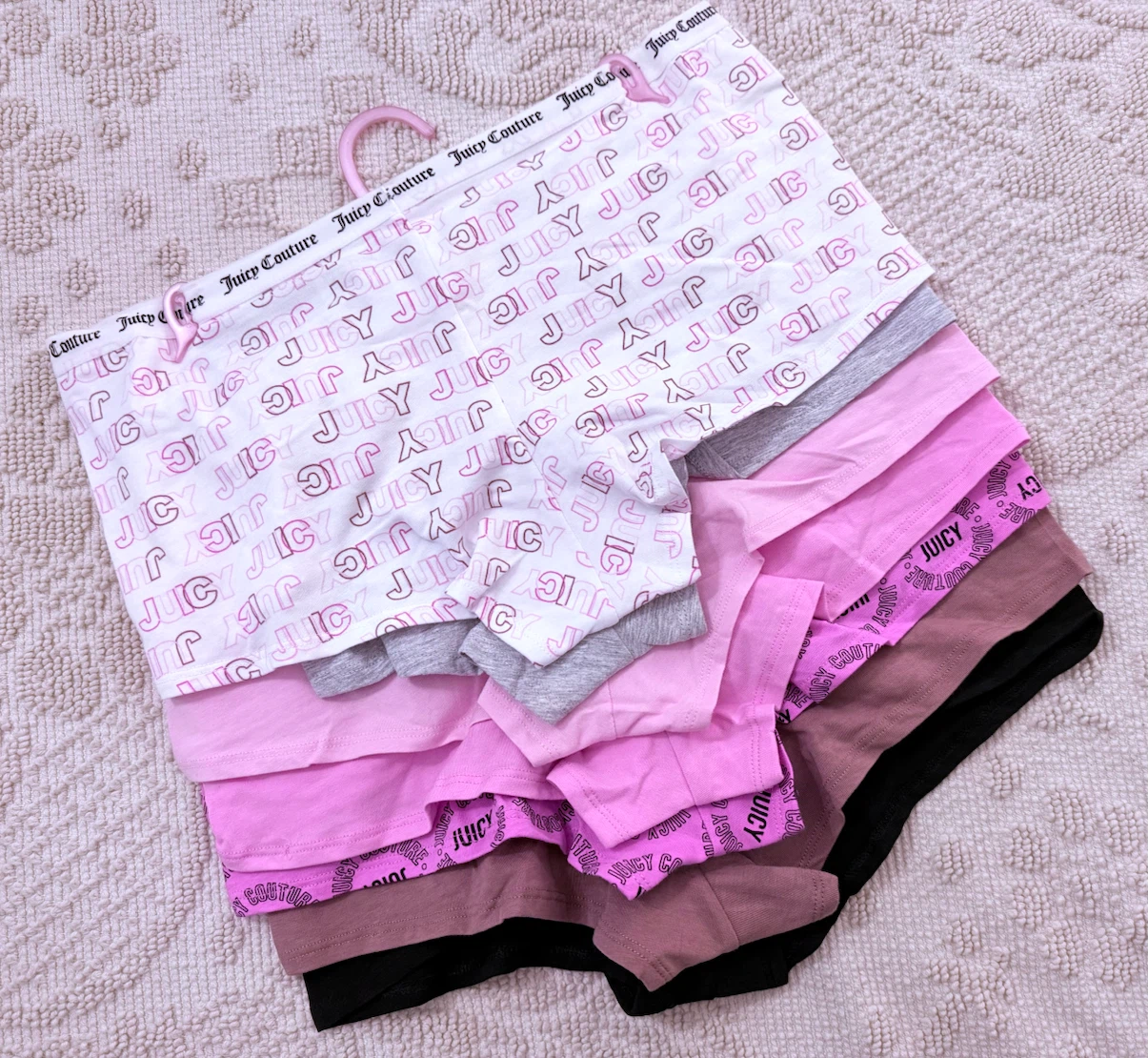 Juicy Couture Women's 7 Pack Boxer Briefs XL