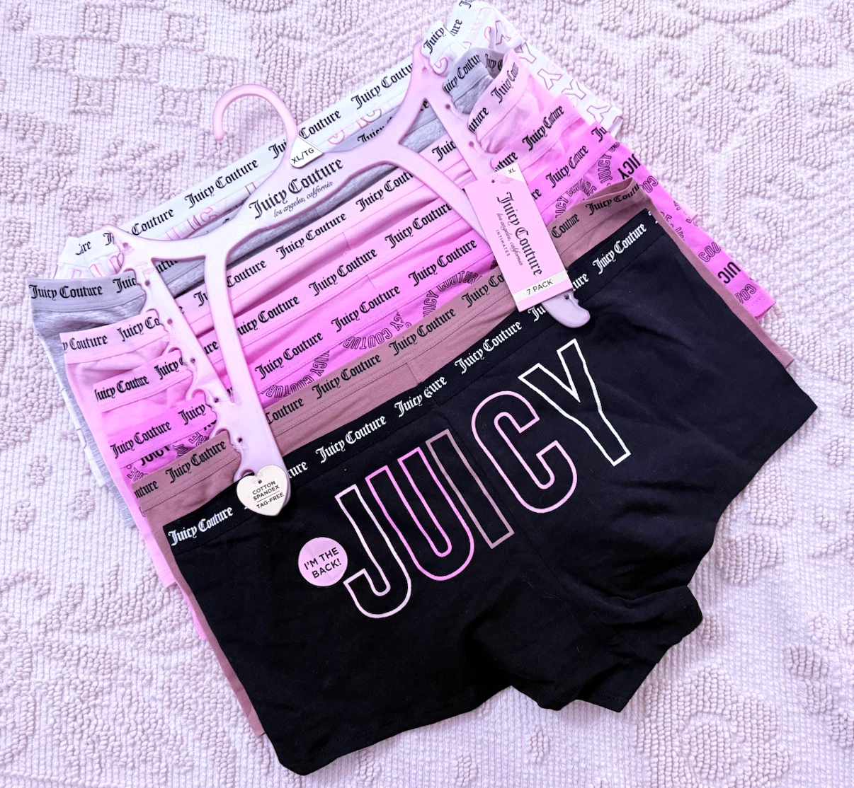 Juicy Couture Women's 7 Pack Boxer Briefs XL - photo 2