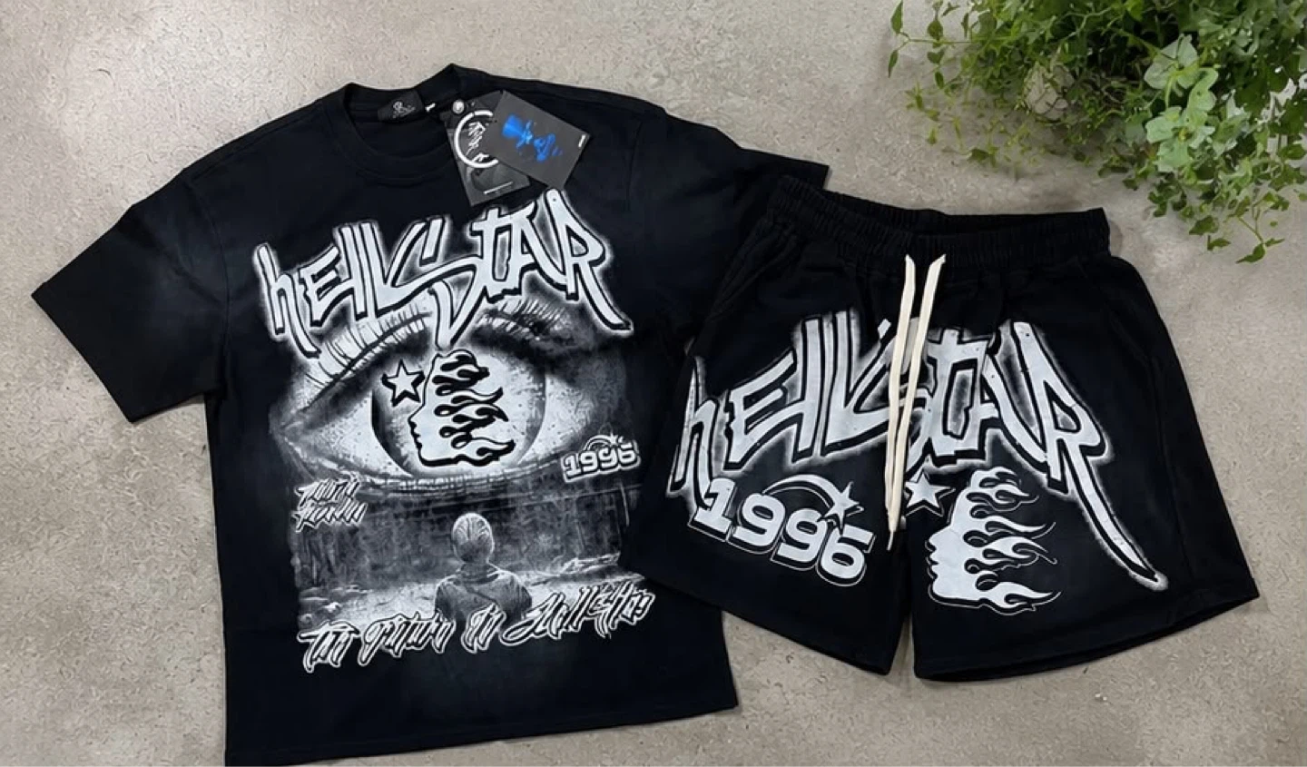 Hellstar Black T-Shirt and Shorts Set
