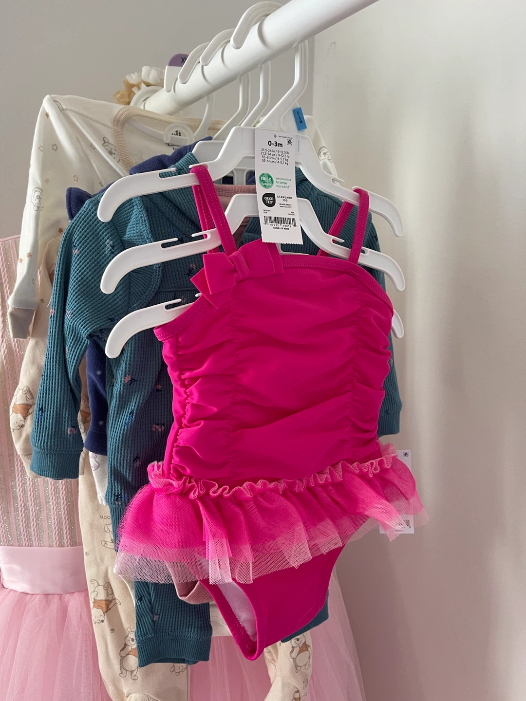 Baby Girl Swimsuit, Bodysuit, Sweater & Hat Set - photo 4