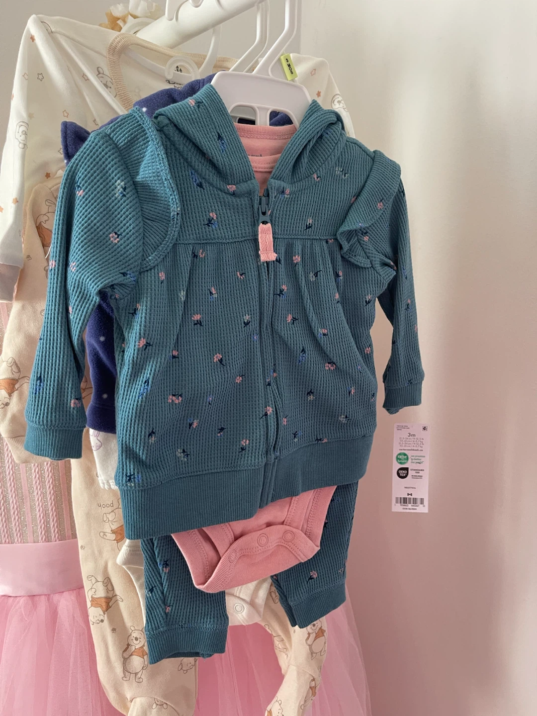 Baby Girl Swimsuit, Bodysuit, Sweater & Hat Set - photo 5