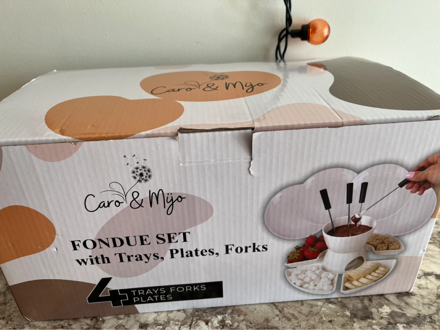 Caro & Mijo Fondue Set with Trays, Plates, Forks - photo 2