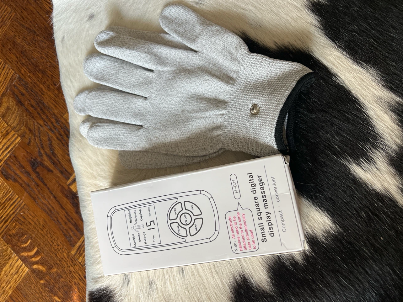 Small Square Digital Display Massager with Glove and Pads