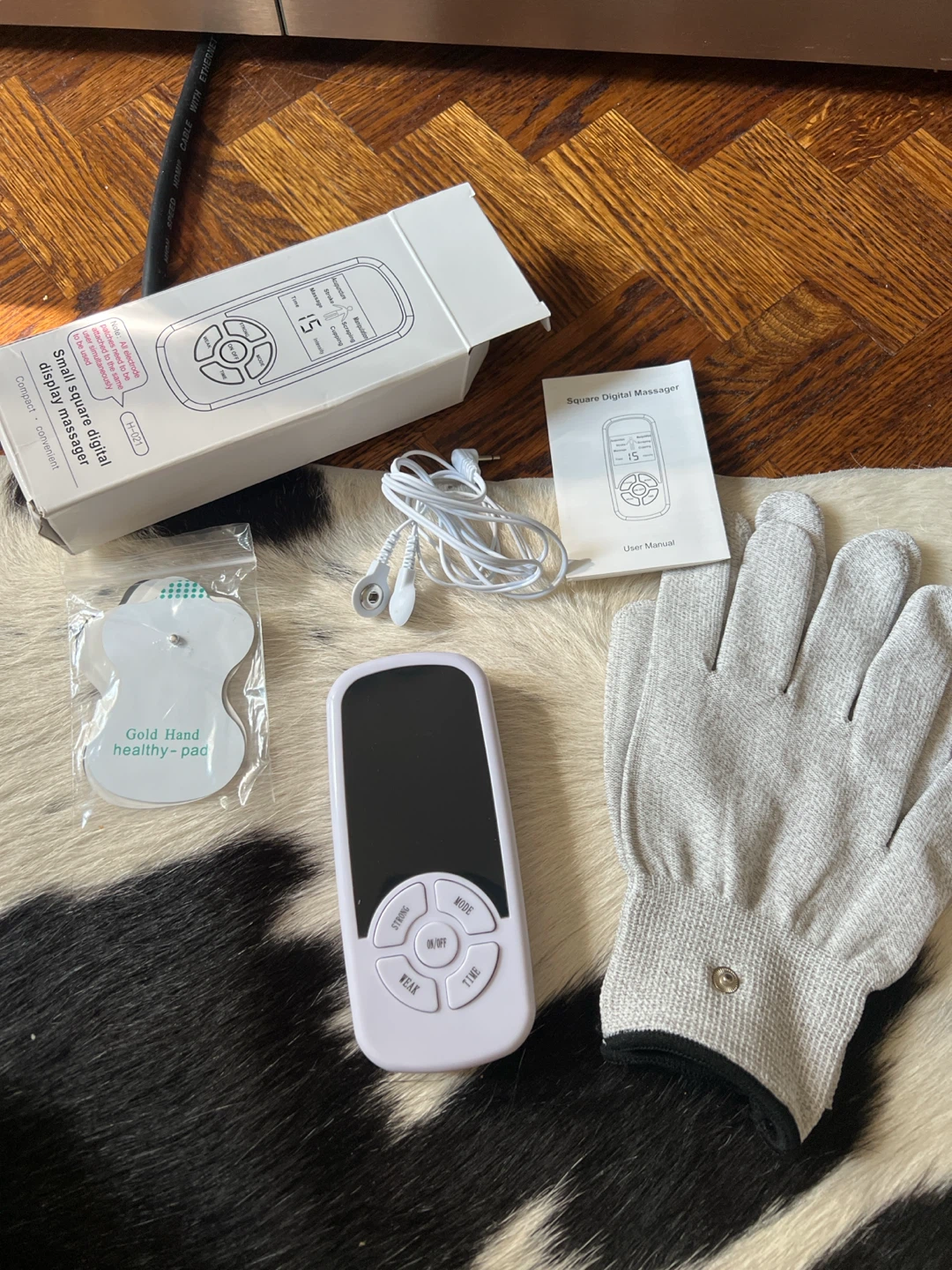 Small Square Digital Display Massager with Glove and Pads - photo 2