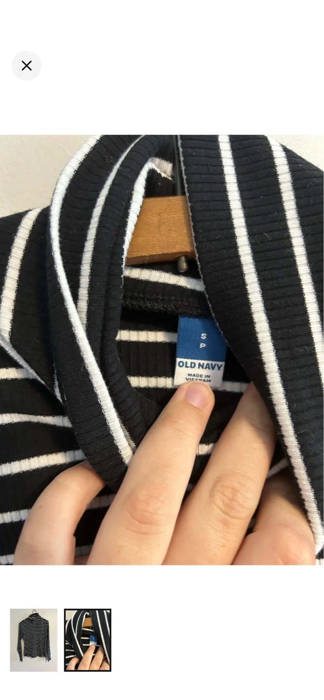 Old Navy Striped Turtleneck Top - Size S - photo 2