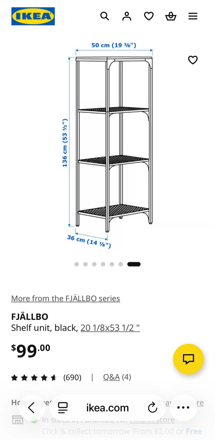 IKEA FJÄLLBO Shelf Unit Black - photo 3