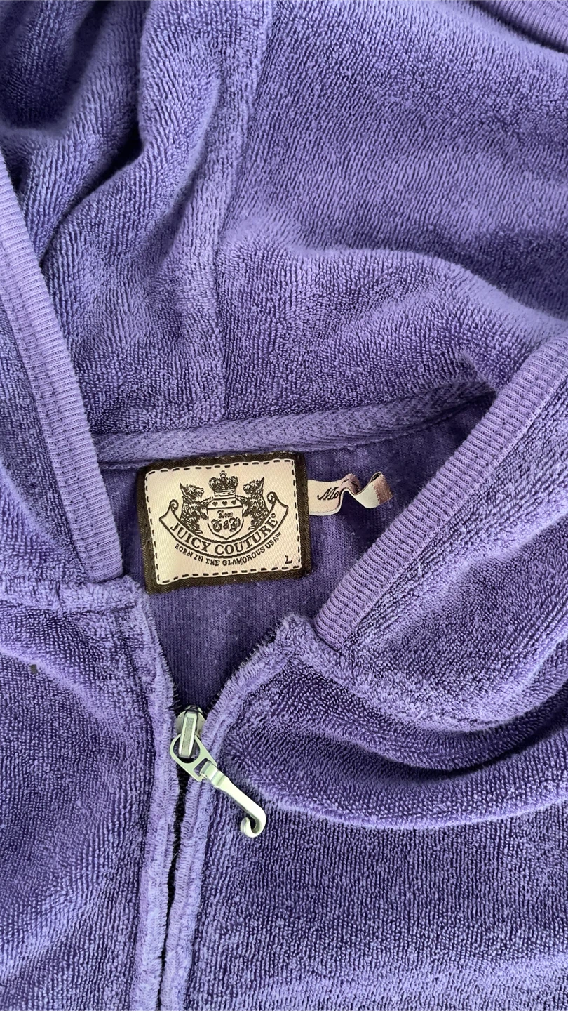 Juicy Couture Purple Terry Cotton Tracksuit Set - Size Medium - photo 2