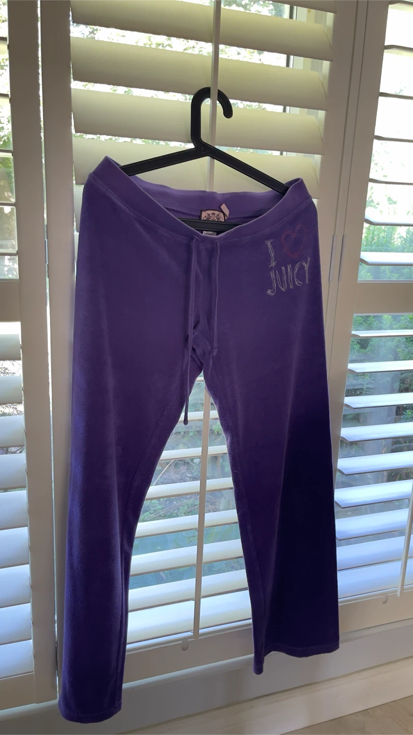 Juicy Couture Purple Terry Cotton Tracksuit Set - Size Medium - photo 4