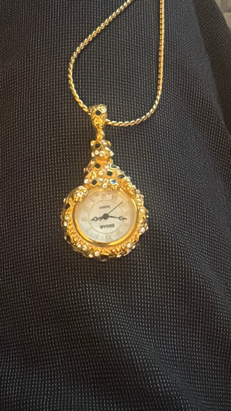 Edgar Ladies Gold Tone Pendant Watch - photo 2