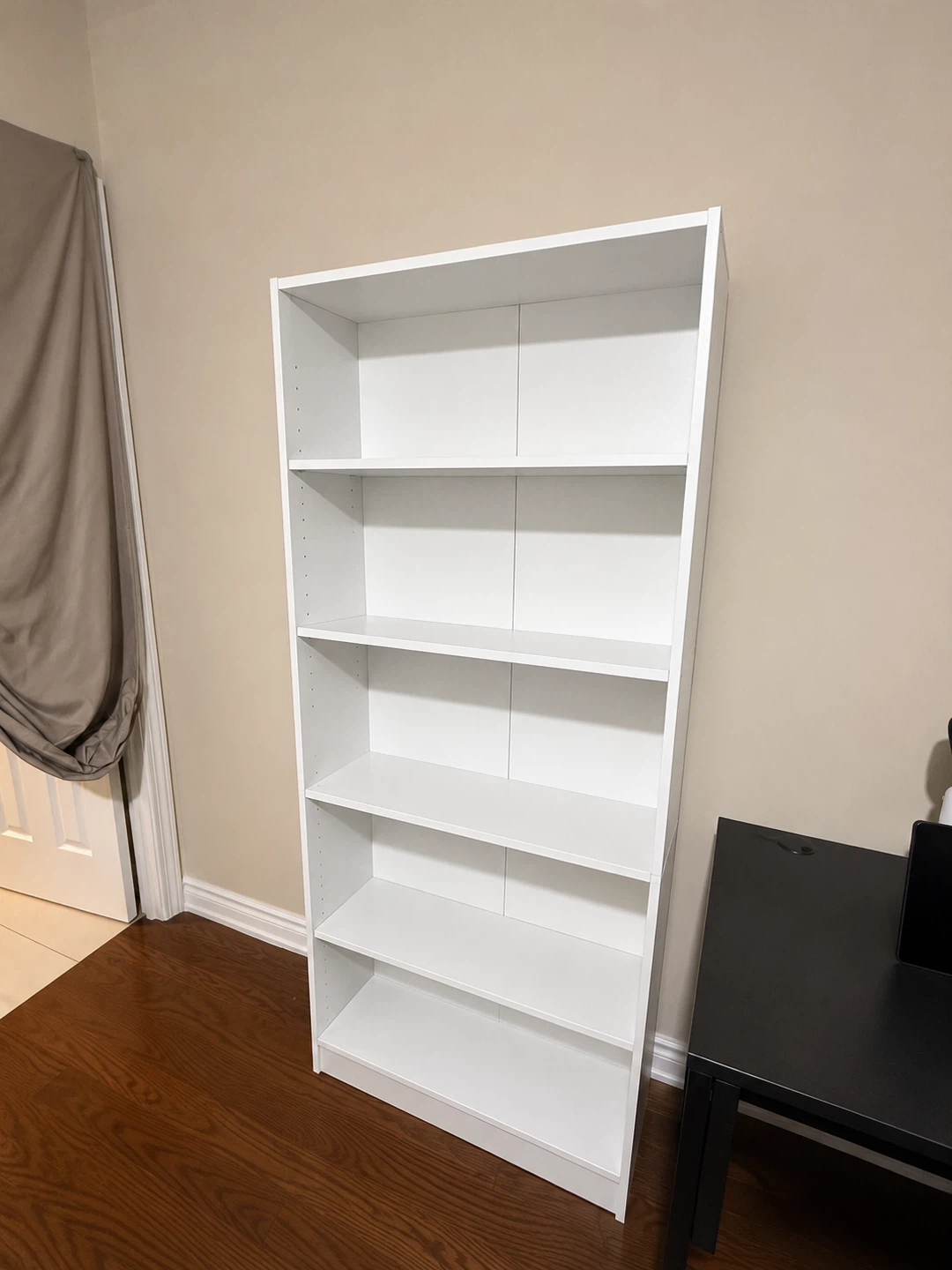 White 5-Shelf Bookshelf