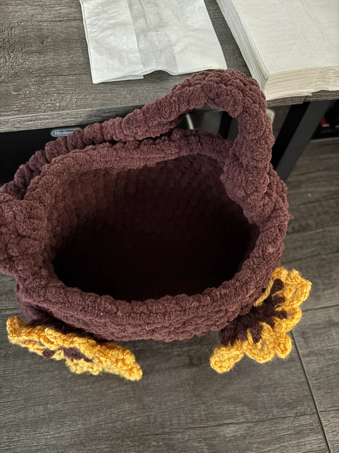 Handmade Crochet Bag with Sunflower Accents - photo 2