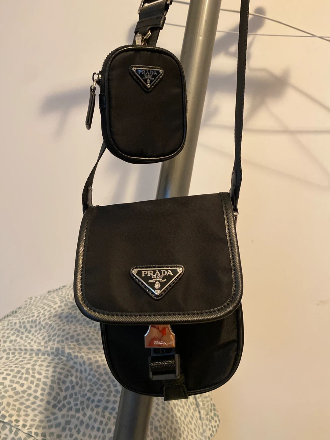 Prada Nylon Crossbody Bag with Pouch - photo 2
