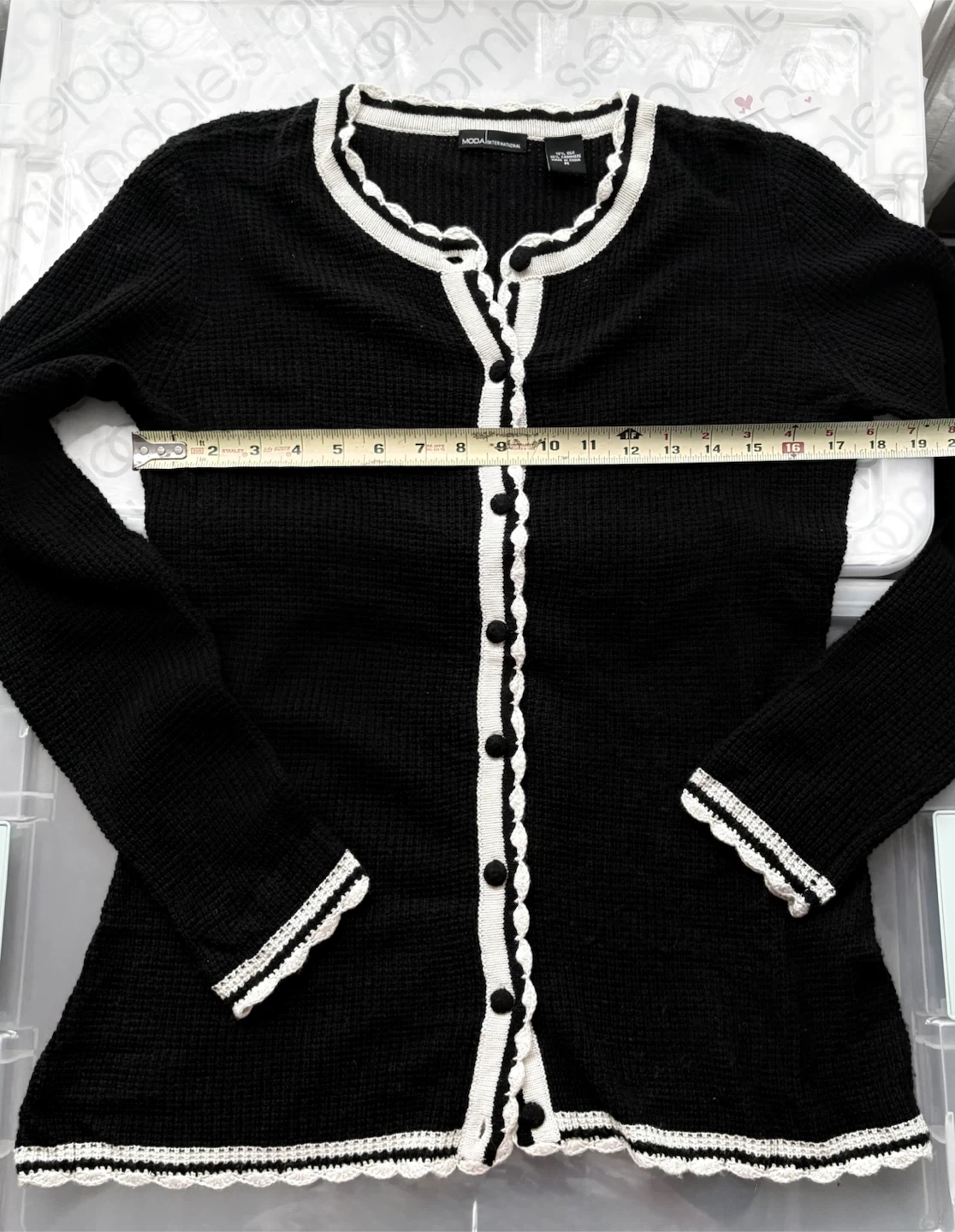 Moda International Black Silk & Cashmere Cardigan - photo 5