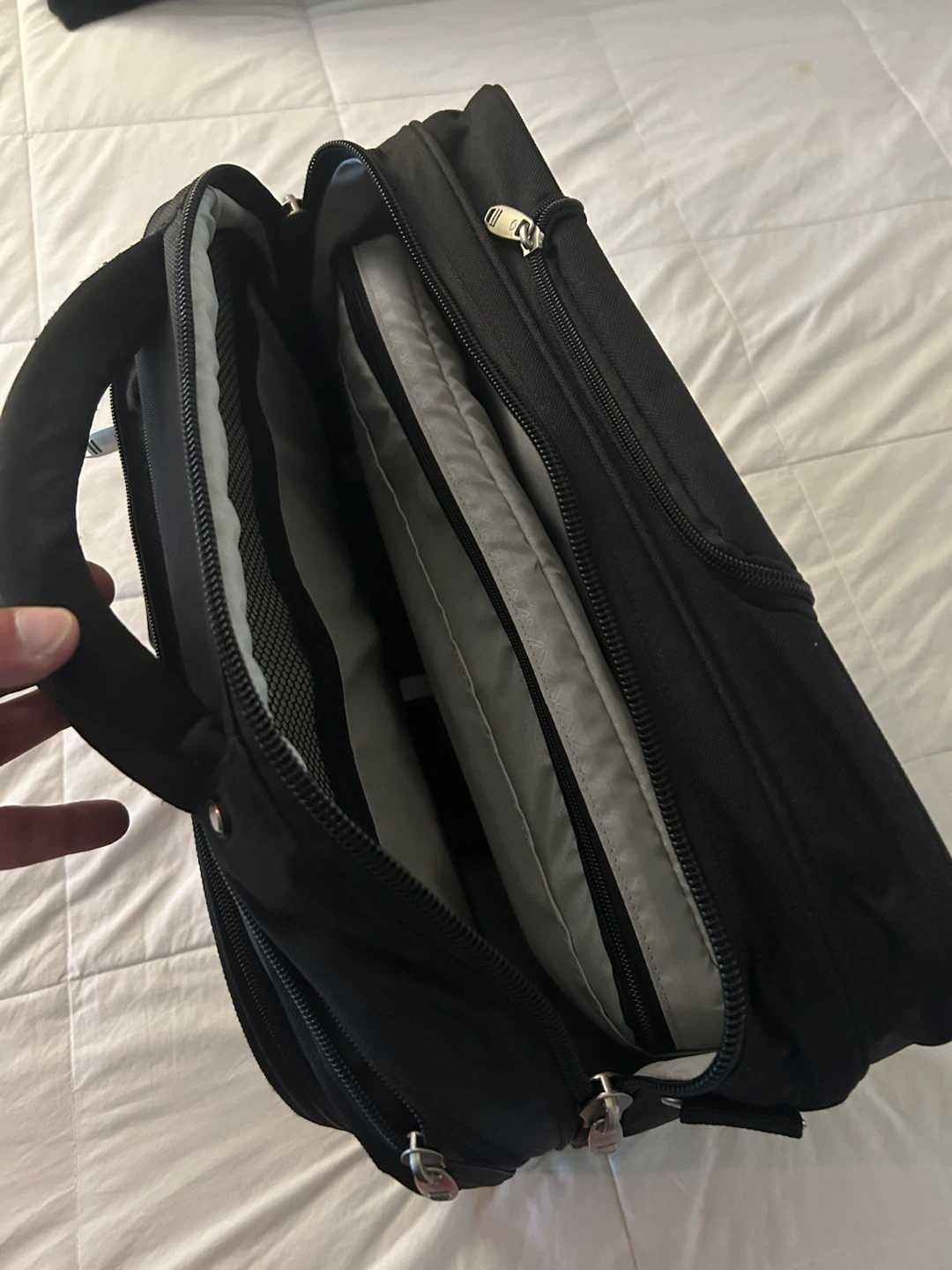 Black TSN Branded Laptop Bag With Wheels