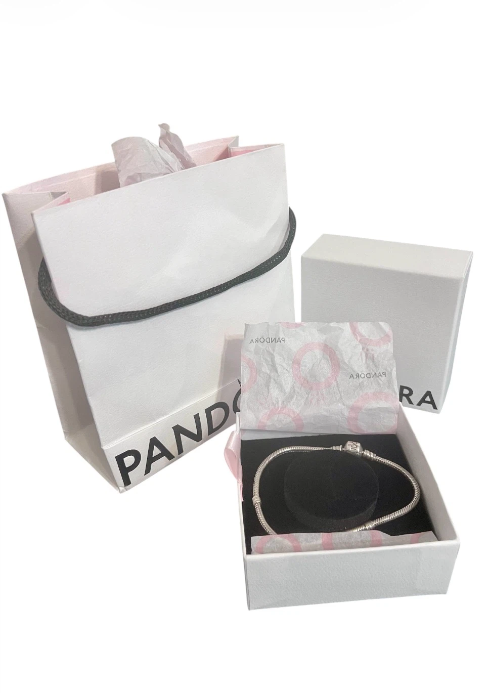 Brand New Pandora Sterling Silver Snake Chain Bracelet – 21 cm