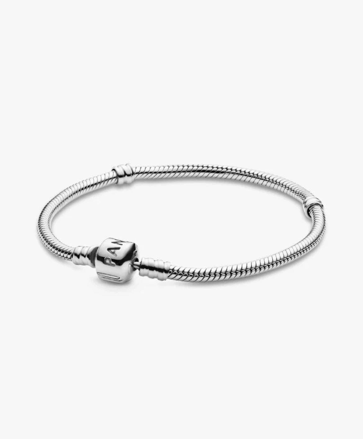 Brand New Pandora Sterling Silver Snake Chain Bracelet – 21 cm - photo 4