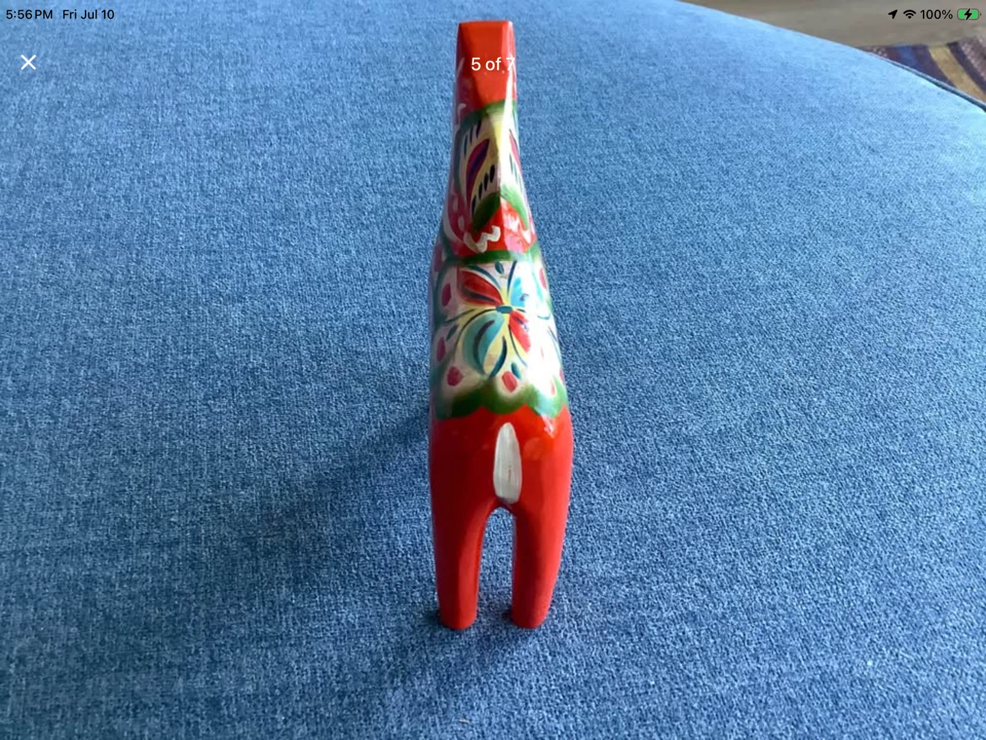 #2 Vt Hd Crafted Hd Ptd Swedish Wood Dala Horse 🐞 - photo 5