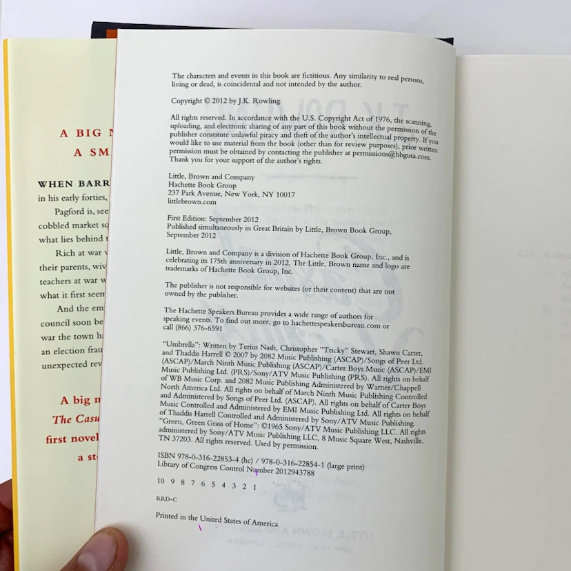 The Casual Vacancy J.K. Rowling Hardcover Novel Fiction Book - photo 4