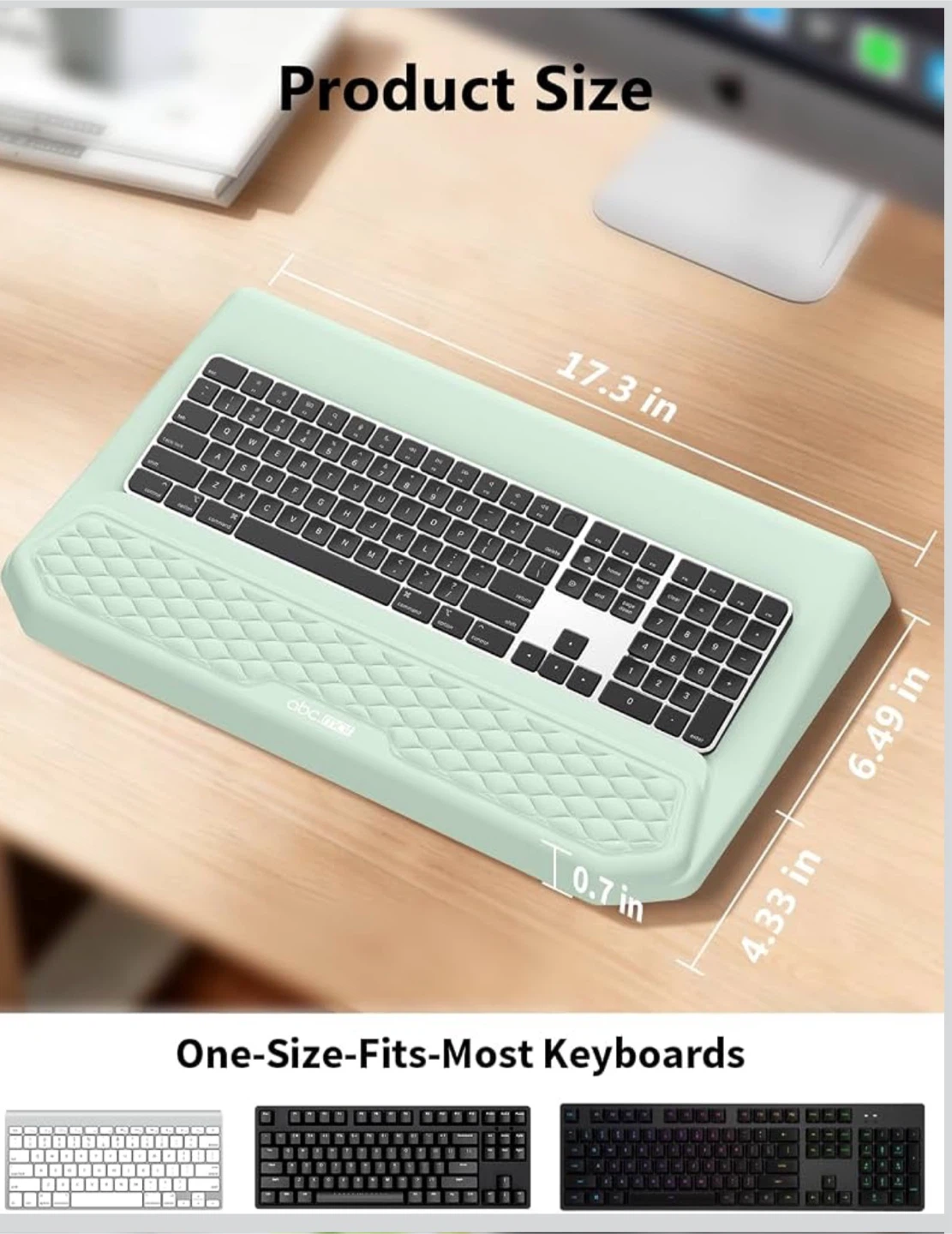 2-in-1 Ergonomic Keyboard Stand with Wrist Rest (Green) - photo 2