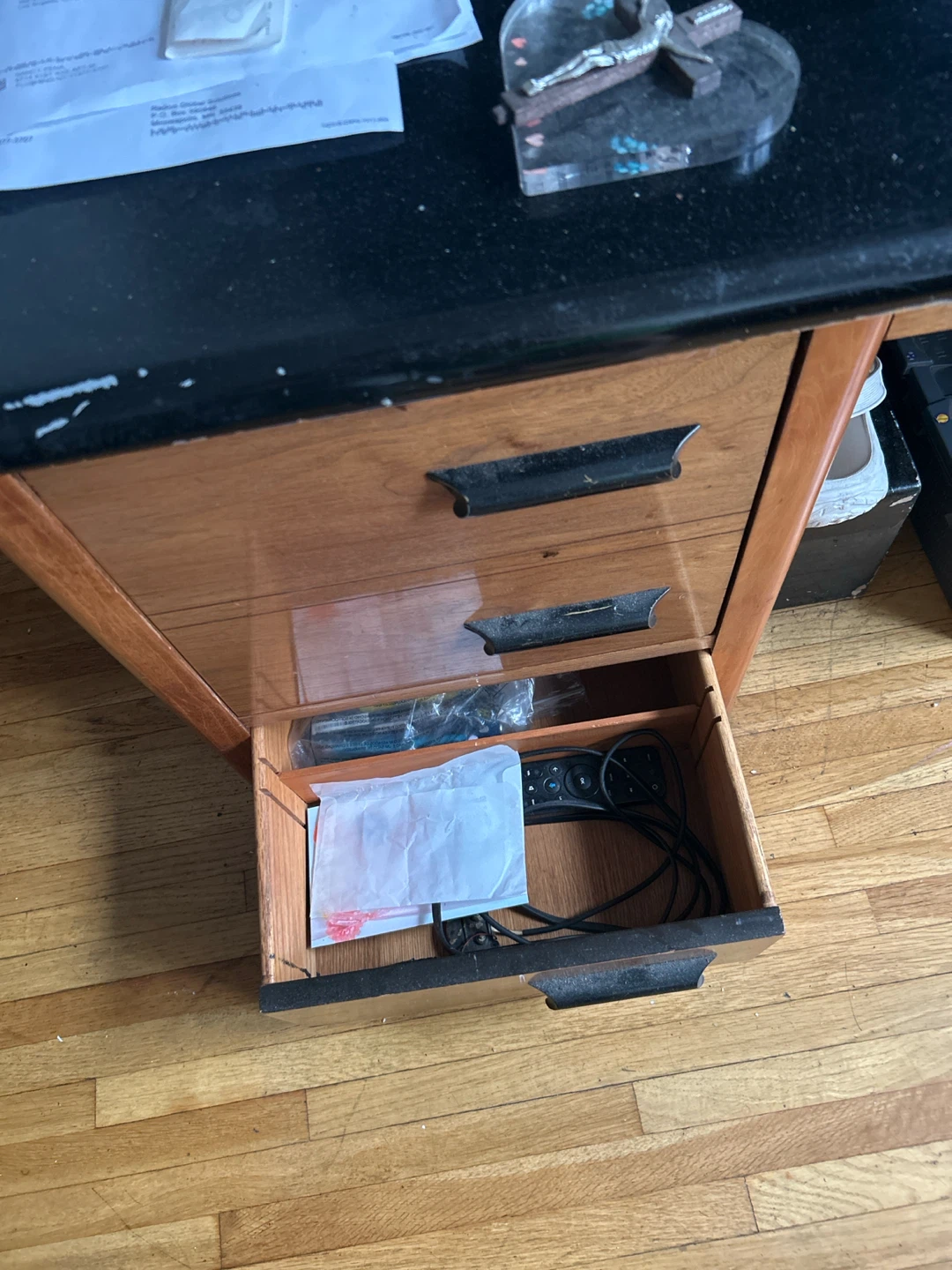 Wooden Desk with Drawers - photo 4